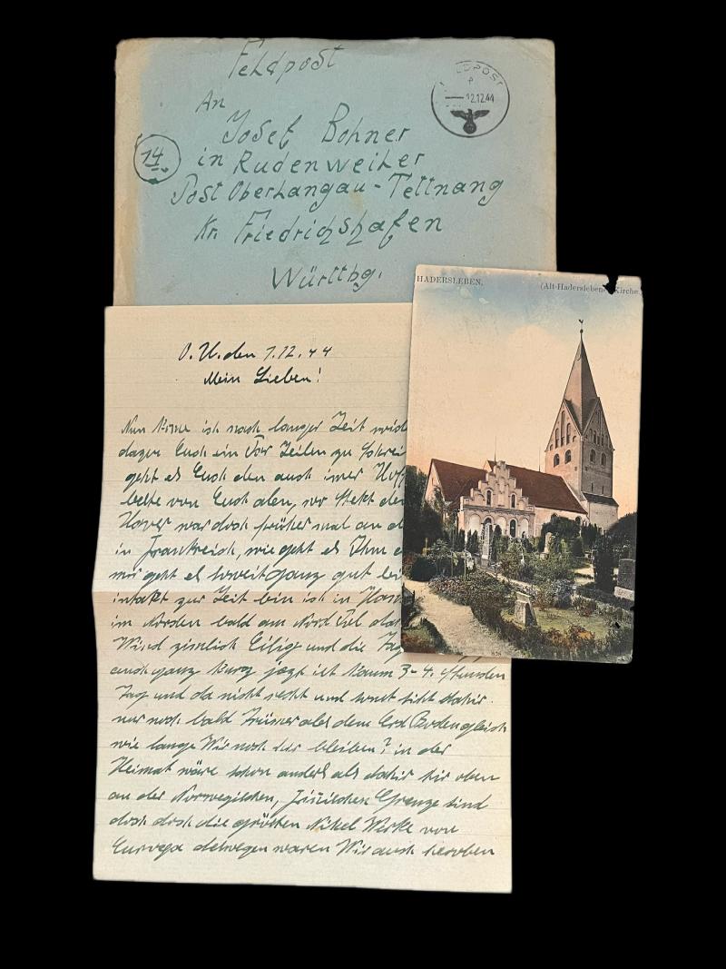 WW2 GERMAN FELDPOST & POSTCARD