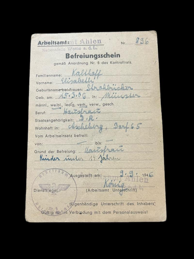 GERMAN EXEMPTION CERTIFICATE