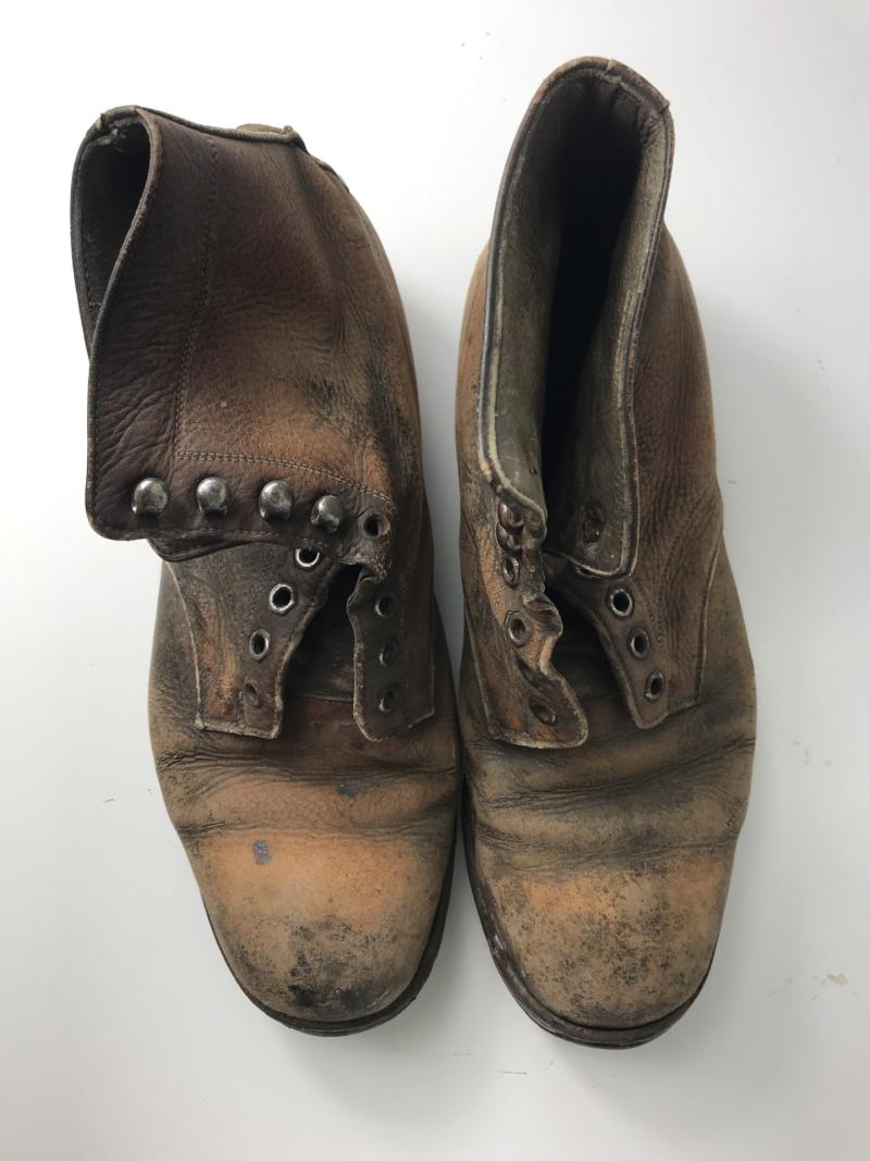 Chase Militaria | WW2 GERMAN EARLY WAR LEATHER ANKLE BOOTS