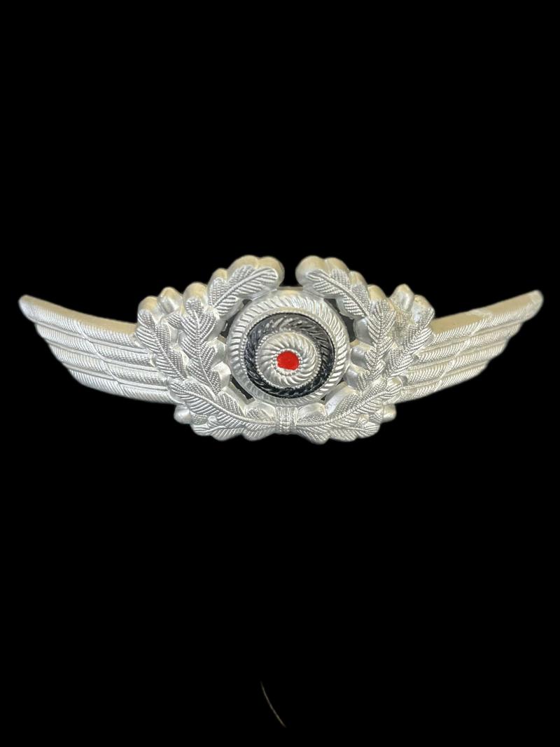 WW2 GERMAN LUFTWAFFE ALUMINIUM WREATH AND COCKADE