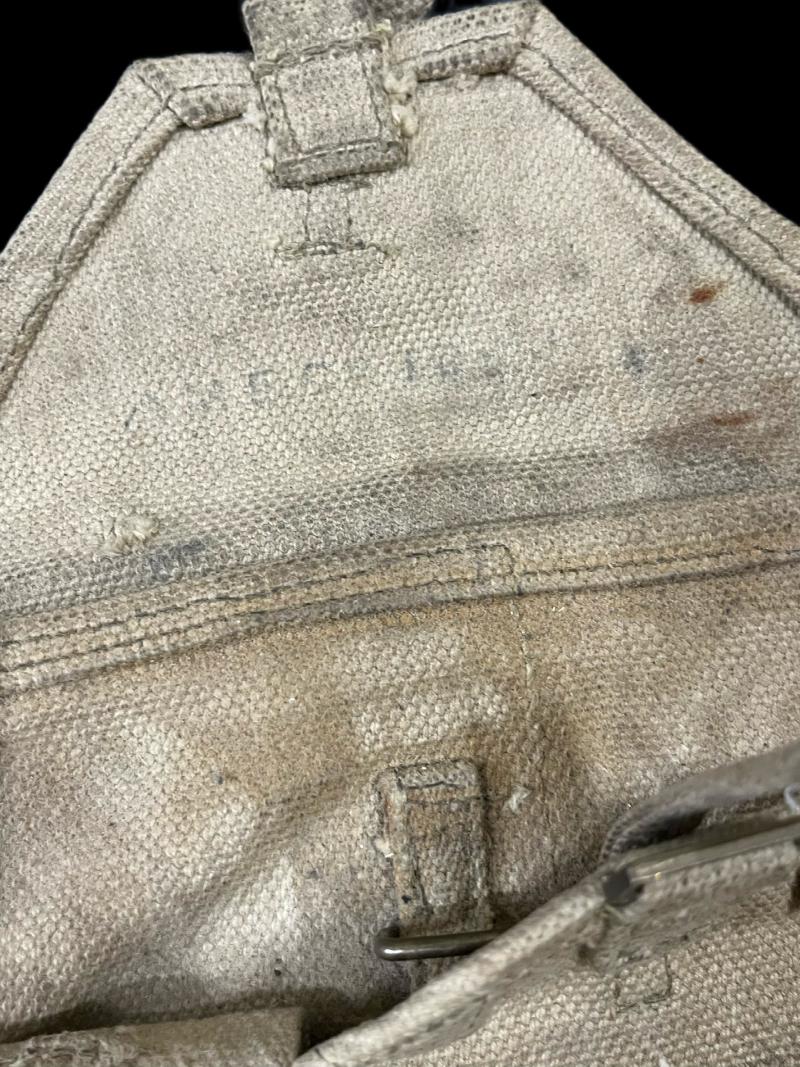 WW2 BRITISH BREN SPARE BARREL BAG WITH ACCESSORIES