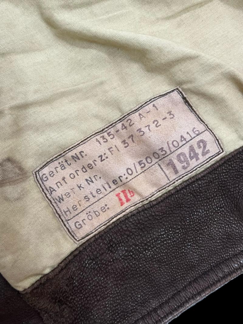 WW2 GERMAN LUFTWAFFE LEATHER JACKET