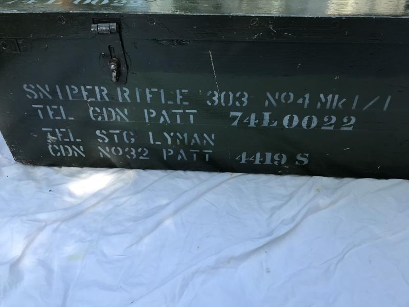 ORIGINAL WW2 LEE ENFIELD NO.4 T SNIPER RIFLE IN CHEST (PRE EU/UK DEACTIVATION)