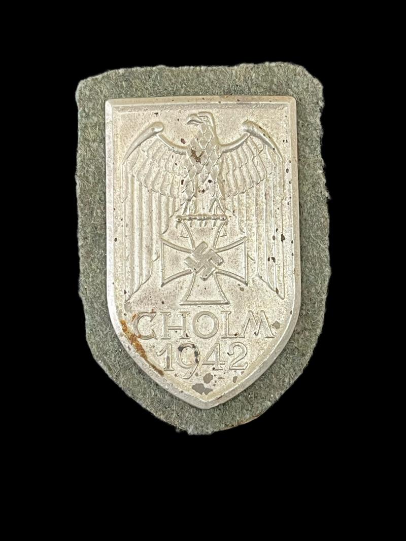 RARE WW2 GERMAN CHOLM 1942 SHIELD