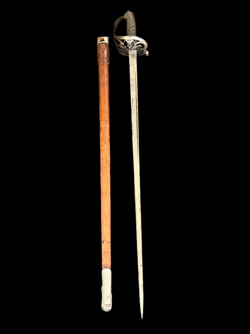 1897 PATTERN EDWARD VII ROYAL RIFLES OFFICER'S SWORD AND SCABBARD