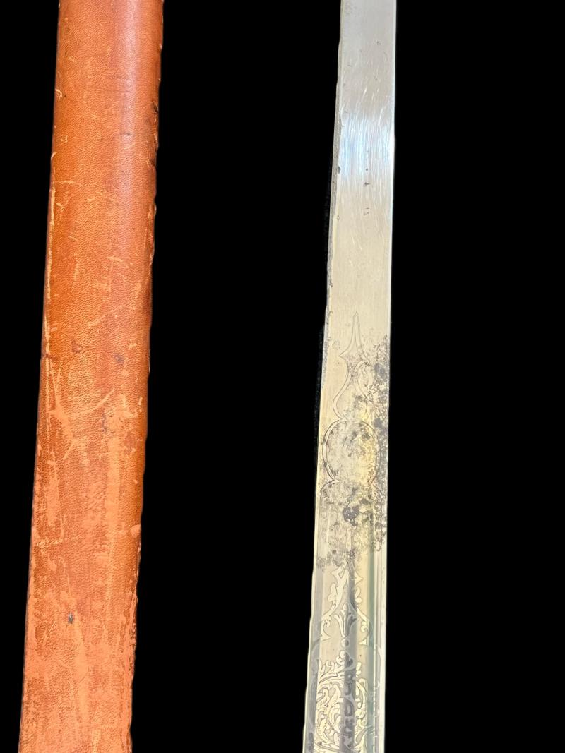 1897 PATTERN EDWARD VII ROYAL RIFLES OFFICER'S SWORD AND SCABBARD