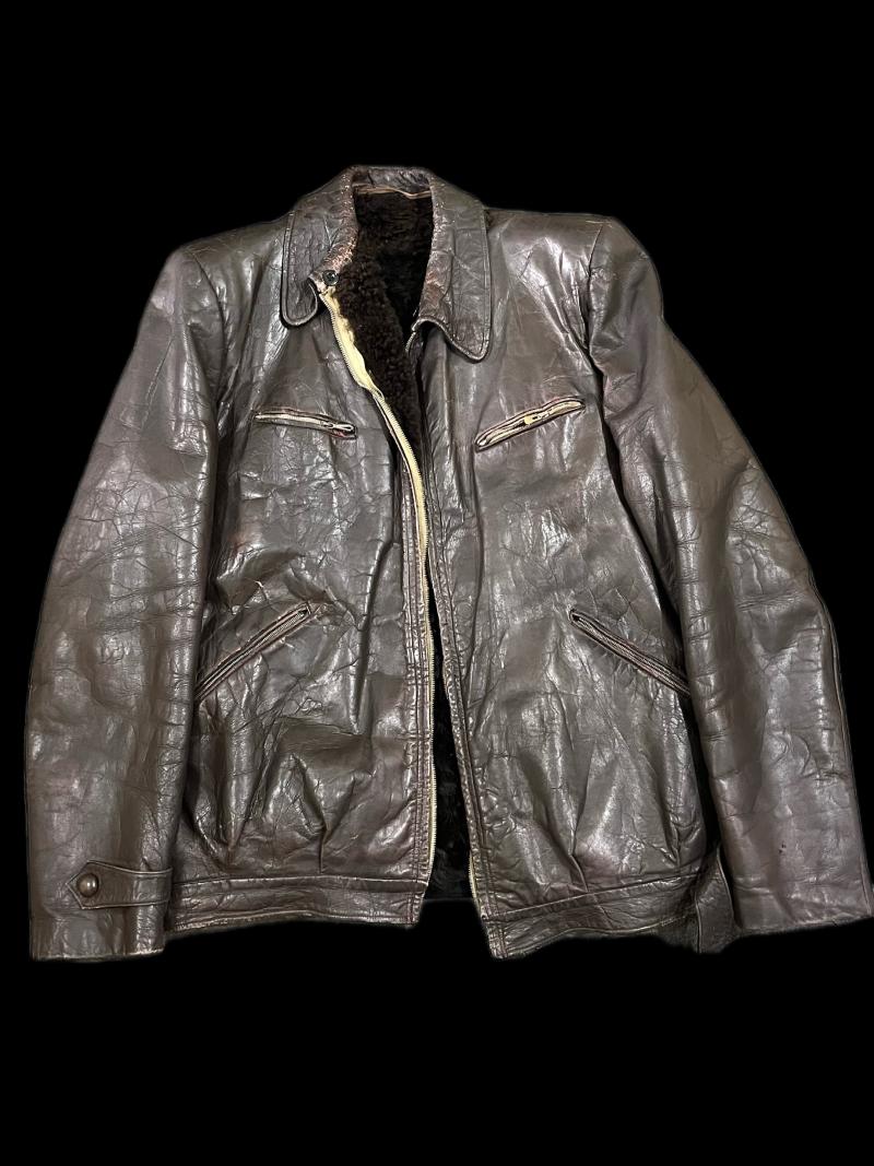 EARLY POST WAR GERMAN LEATHER JACKET (CONSIGNMENT)