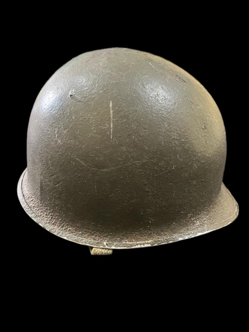WW2 U.S. M1 FIXED BALE FRONT SEAMED HELMET