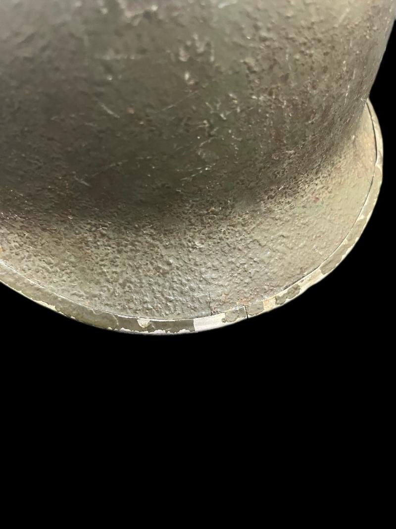 WW2 U.S. M1 FIXED BALE FRONT SEAMED HELMET