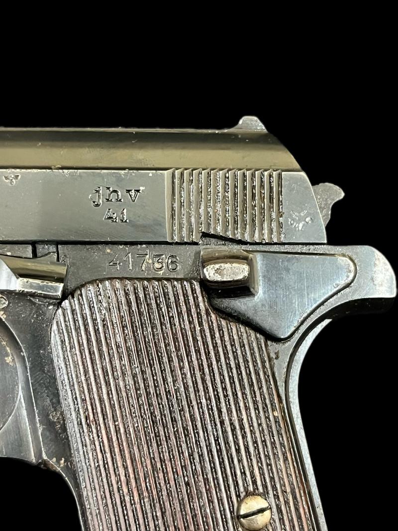 DEACTIVATED WW2 GERMAN P.MOD.37 FEMARU PISTOL (MATCHING) (EU DEACTIVATION)