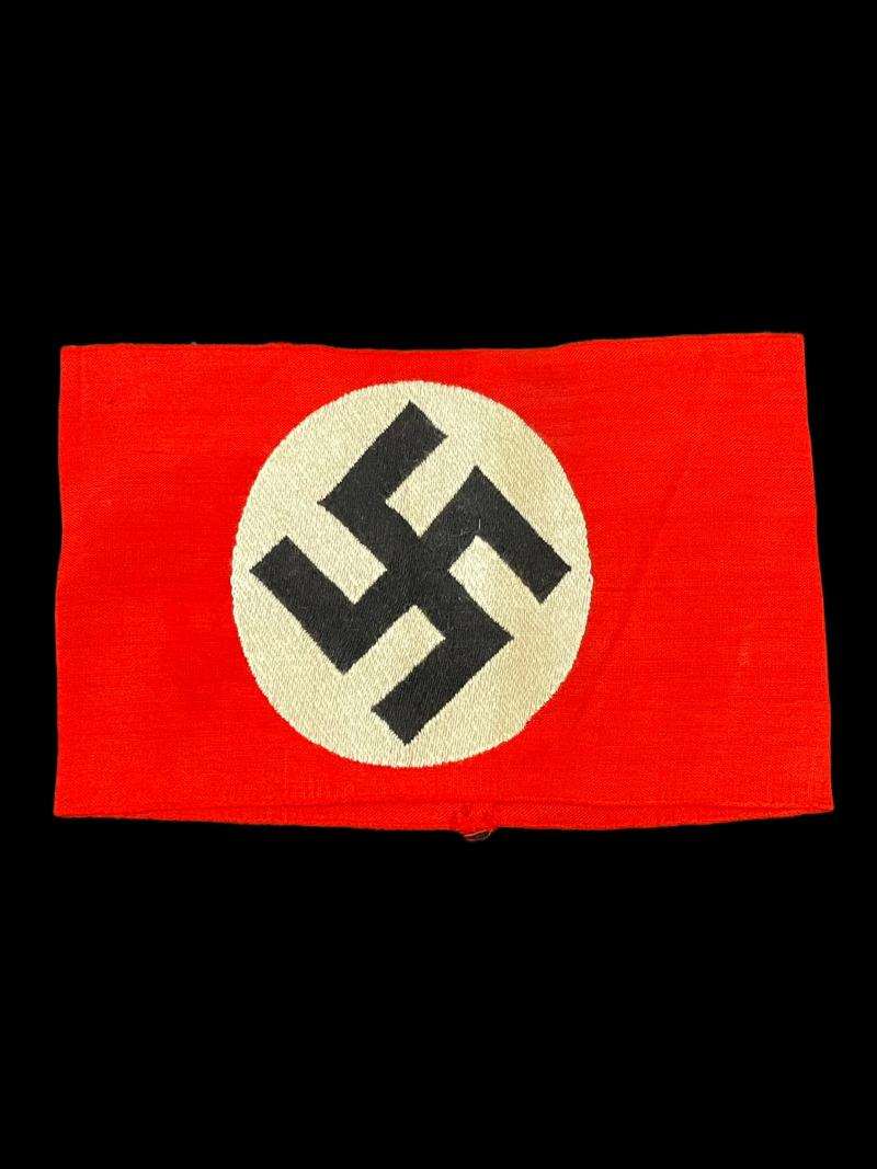 WW2 GERMAN NSDAP BEVO ARMBAND WITH RZM TAG