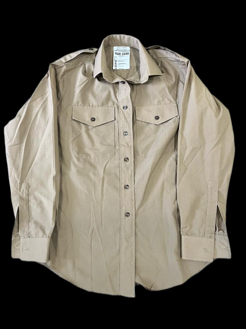 BRITISH WOMANS KHAKI LONG SLEEVE SHIRT