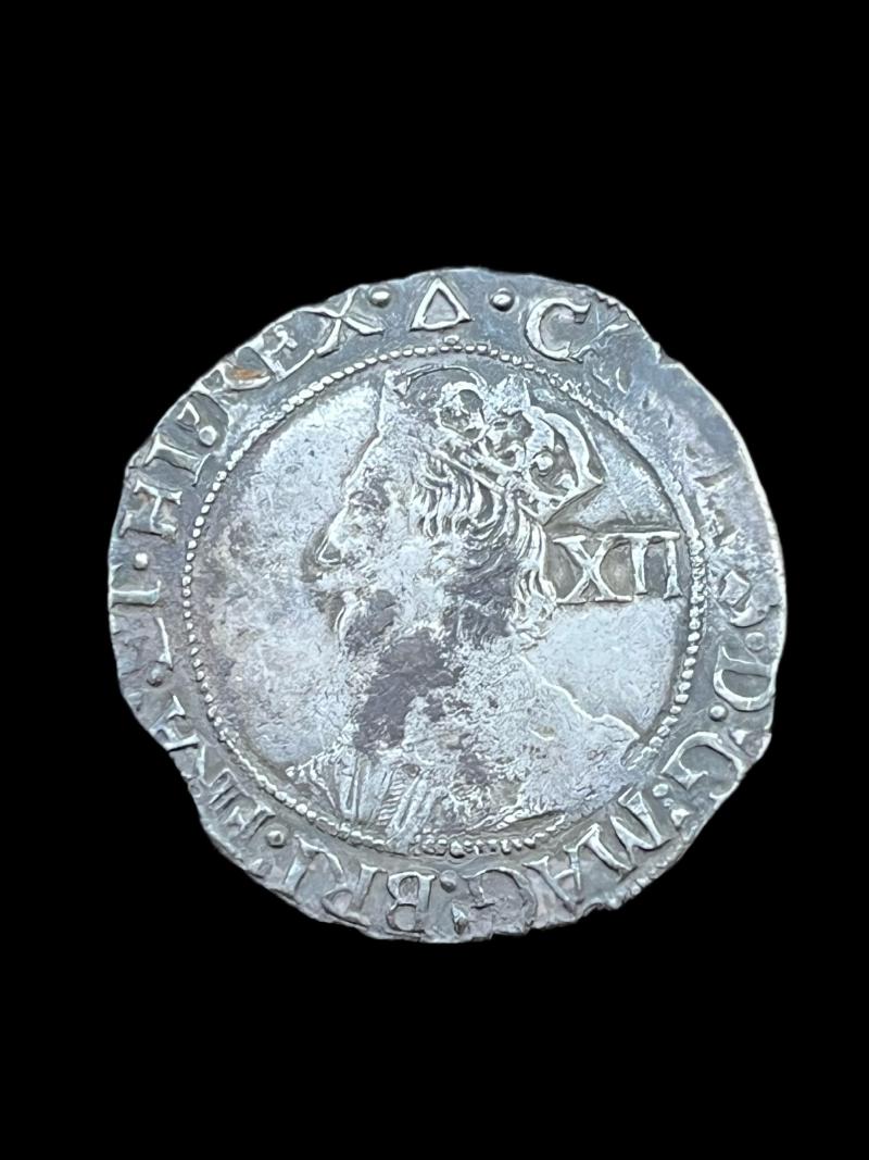 ENGLISH CIVIL WAR CHARLES 1ST AD 1625-1649 SILVER SHILLING