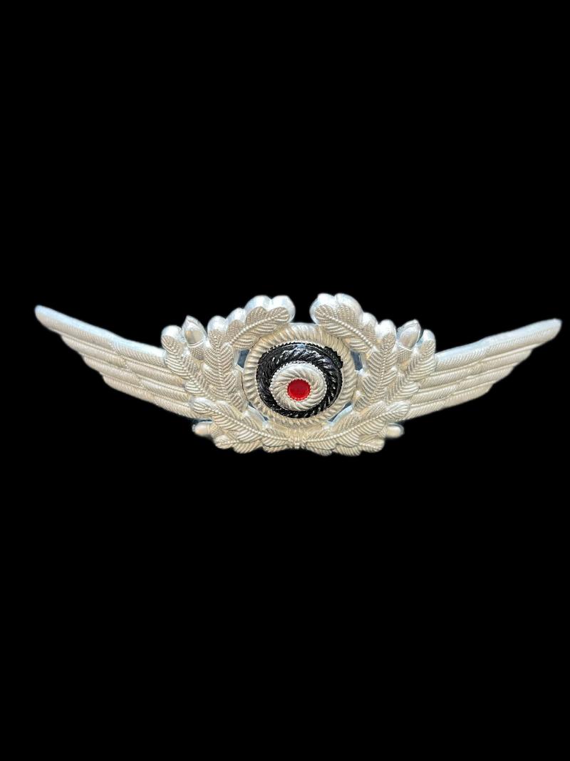 WW2 GERMAN LUFTWAFFE ALUMINIUM WREATH AND COCKADE