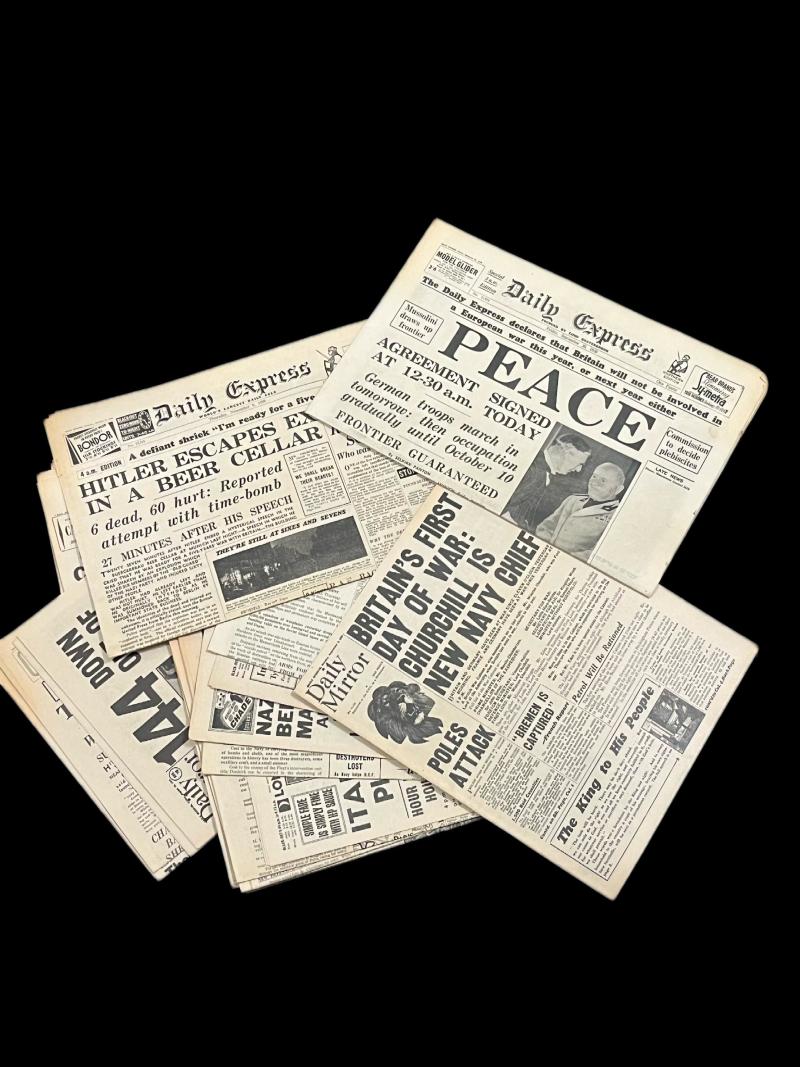 26 X WW2 NEWSPAPERS