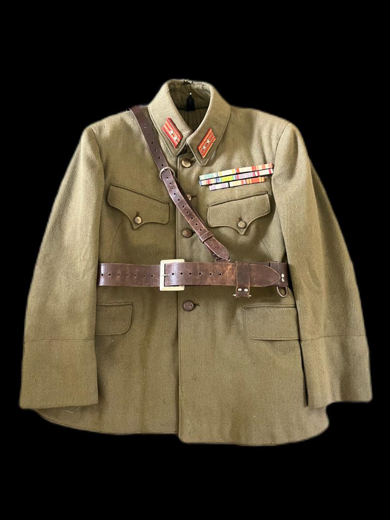 WW2 JAPANESE OFFICER'S TUNIC AND BELT SET (NAMED)