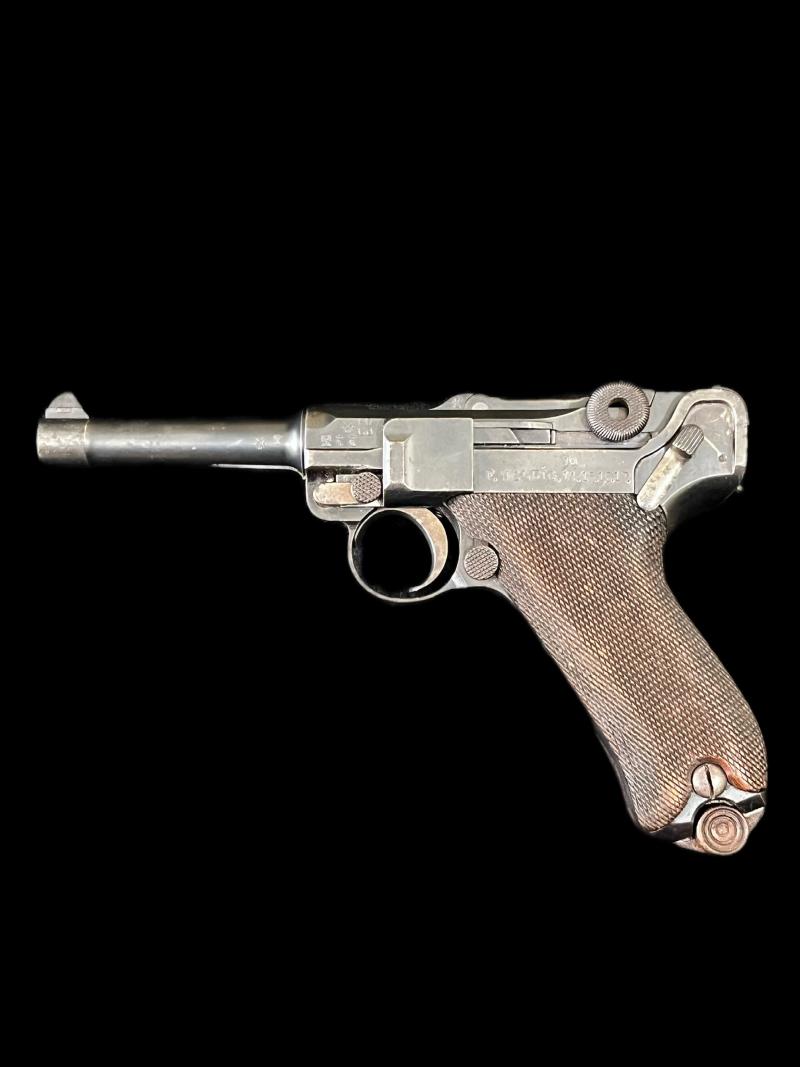 RARE DEACTIVATED EARLY WW1 1908 GERMAN MILITARY ISSUE LUGER PISTOL (NAMED) (NEW EU DEACTIVATION)