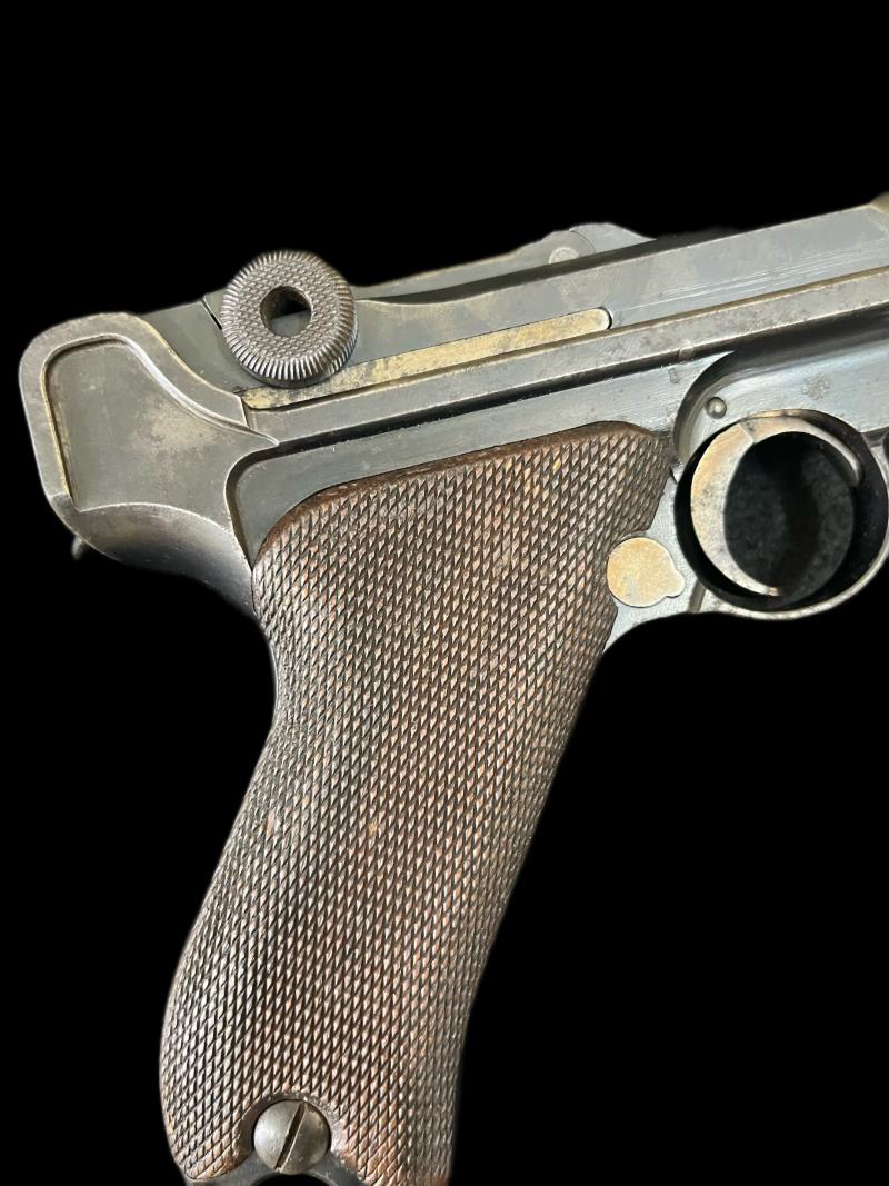 RARE DEACTIVATED EARLY WW1 1908 GERMAN MILITARY ISSUE LUGER PISTOL (NAMED) (NEW EU DEACTIVATION)