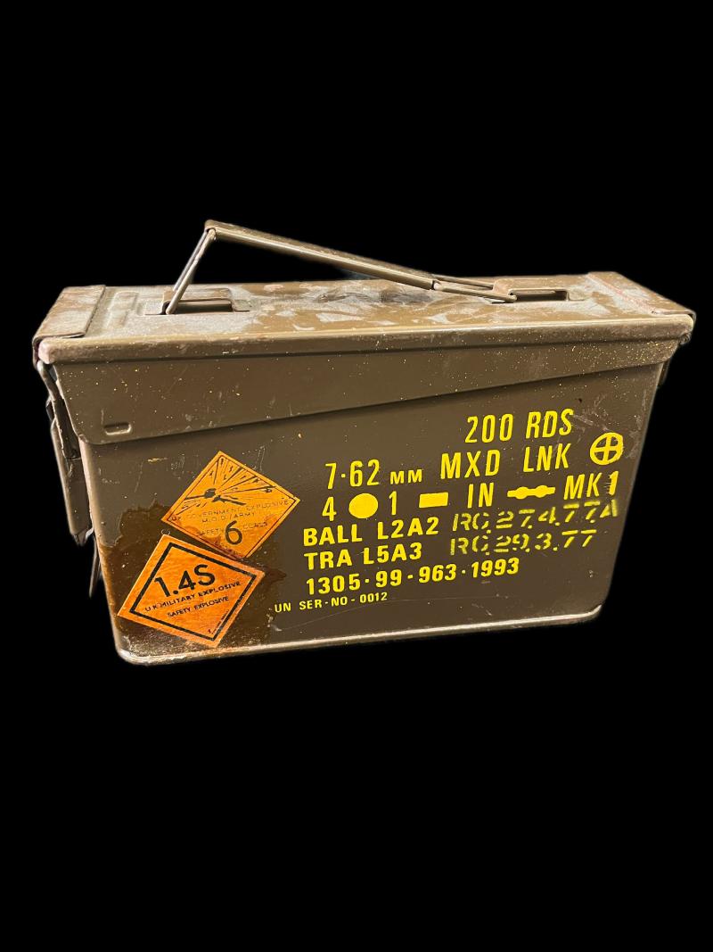 BRITISH 7.62 200 RDS AMMO TIN
