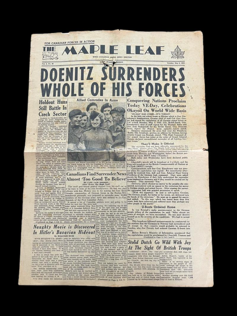 WW2 CANADIAN NEWSPAPER (THE MAPLE LEAF)