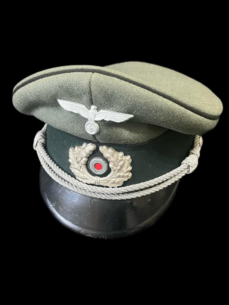 WW2 GERMAN OFFICER'S PIONEER/ENGINEERS VISOR CAP