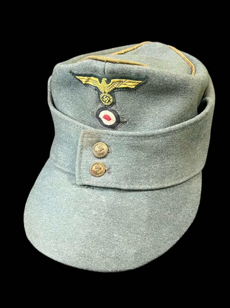 WW2 GERMAN KRIEGSMARINE OFFICER'S COASTAL ARTILLERY M43 FIELD CAP