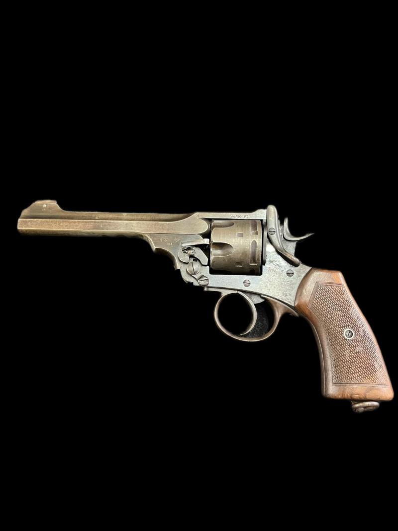 DEACTIVATED WW1 WEBLEY .455 MK.VI REVOLVER WITH COMBAT HISTORY (NAMED) (OLD EU DEACTIVATION)