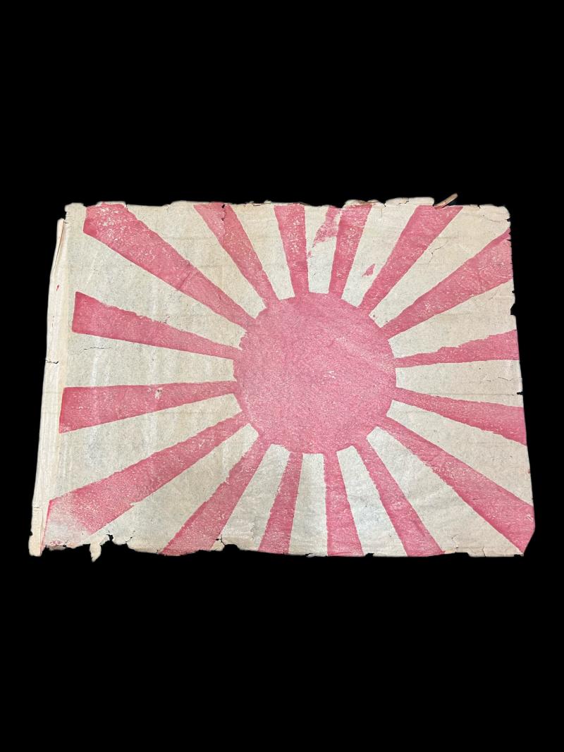 RARE WW2 JAPANESE PAPER FLAG