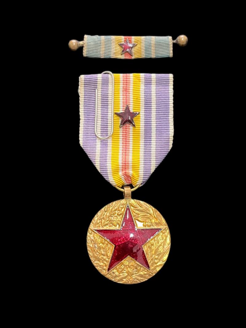 WW1 FRENCH MEDAL WITH STAR AND BAR FOR MILITARY WOUNDED