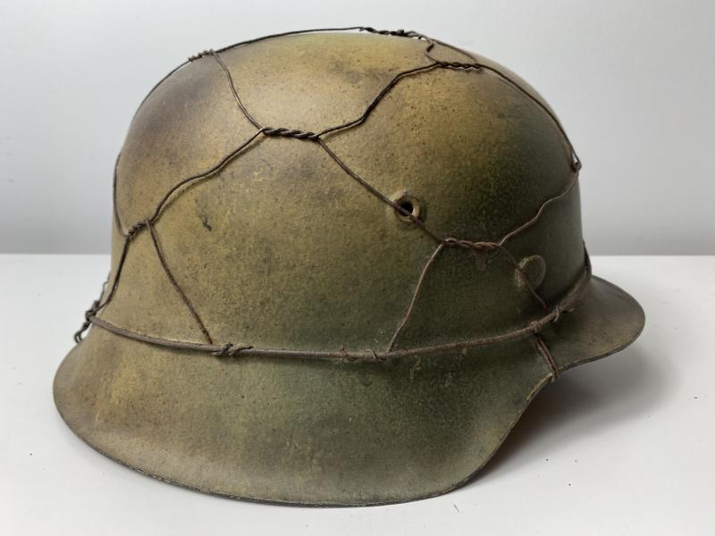 Chase Militaria | WW2 GERMAN M42 CAMO HELMET