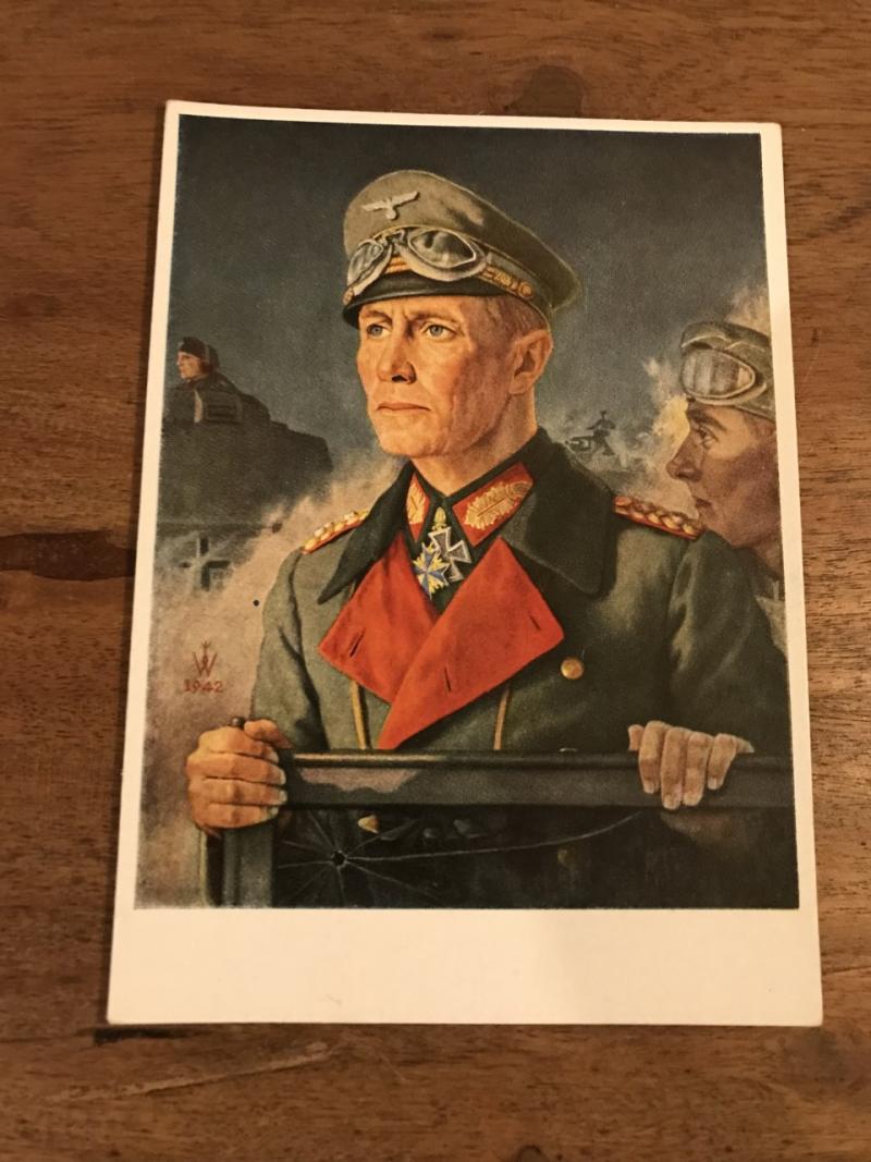 WW2 GERMAN ROMMEL POSTCARD