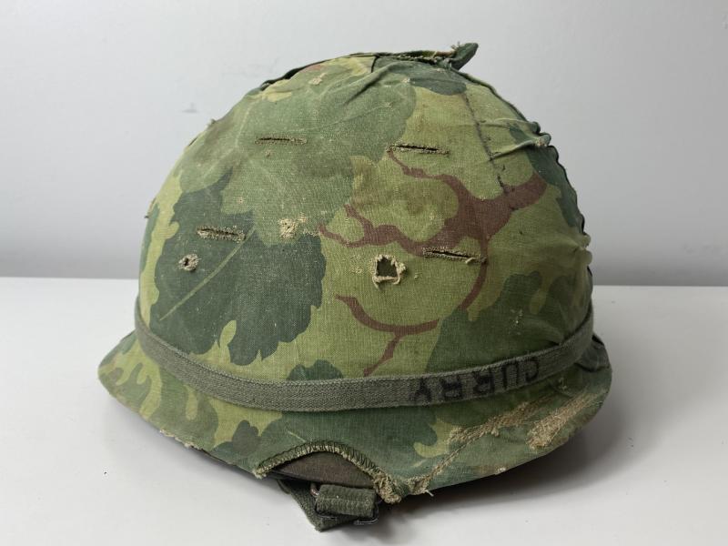 U.S. M1C PARATROOPER HELMET & CAMO COVER