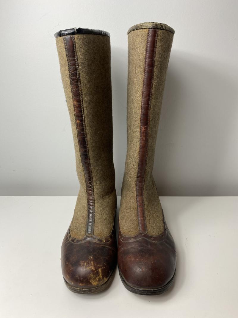 RARE WW2 GERMAN 1ST PATTERN WINTER BOOTS