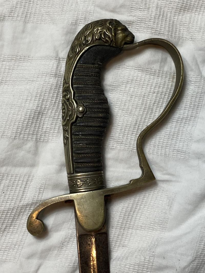 Chase Militaria | WW1 PRUSSIAN/GERMAN ARMY LION'S HEAD OFFICER'S SWORD