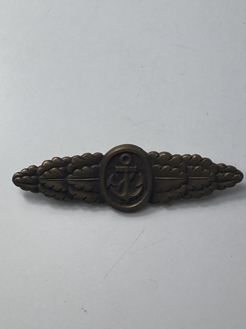 REPRODUCTION GERMAN KRIEGSMARINE NAVAL COMBAT CLASP 1957 PATTERN