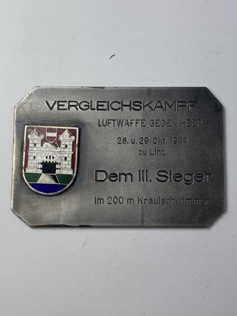 VERGLEICHSKAMPF DEM III SIEGER PLATE