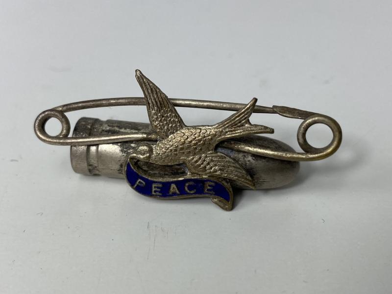 TRENCH ART PEACE BROOCH