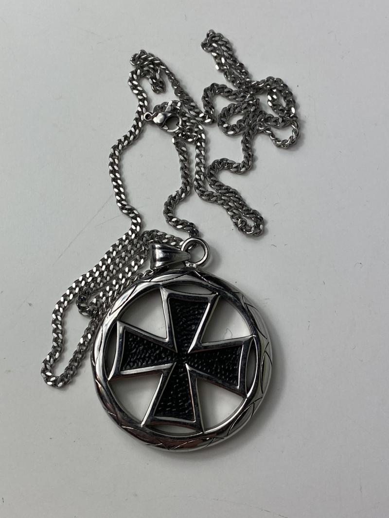 REPRODUCTION IRON CROSS PENDANT AND NECKLACE