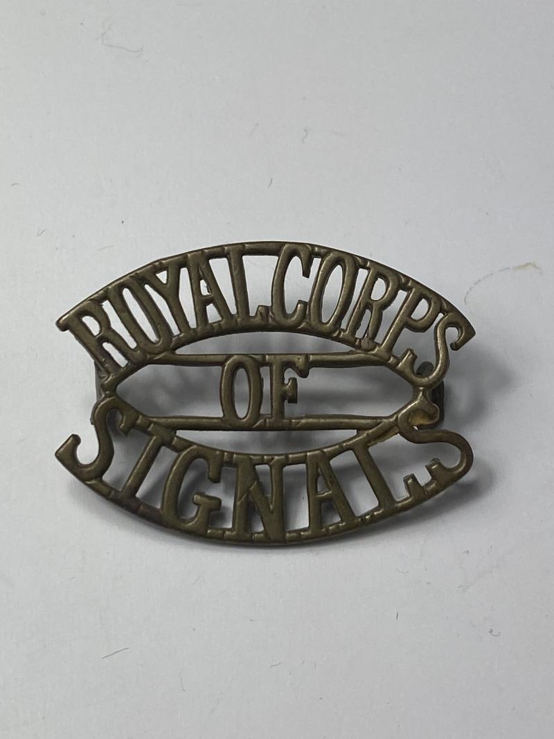 WW2 ROYAL CORPS OF SIGNALS SHOULDER TITLE