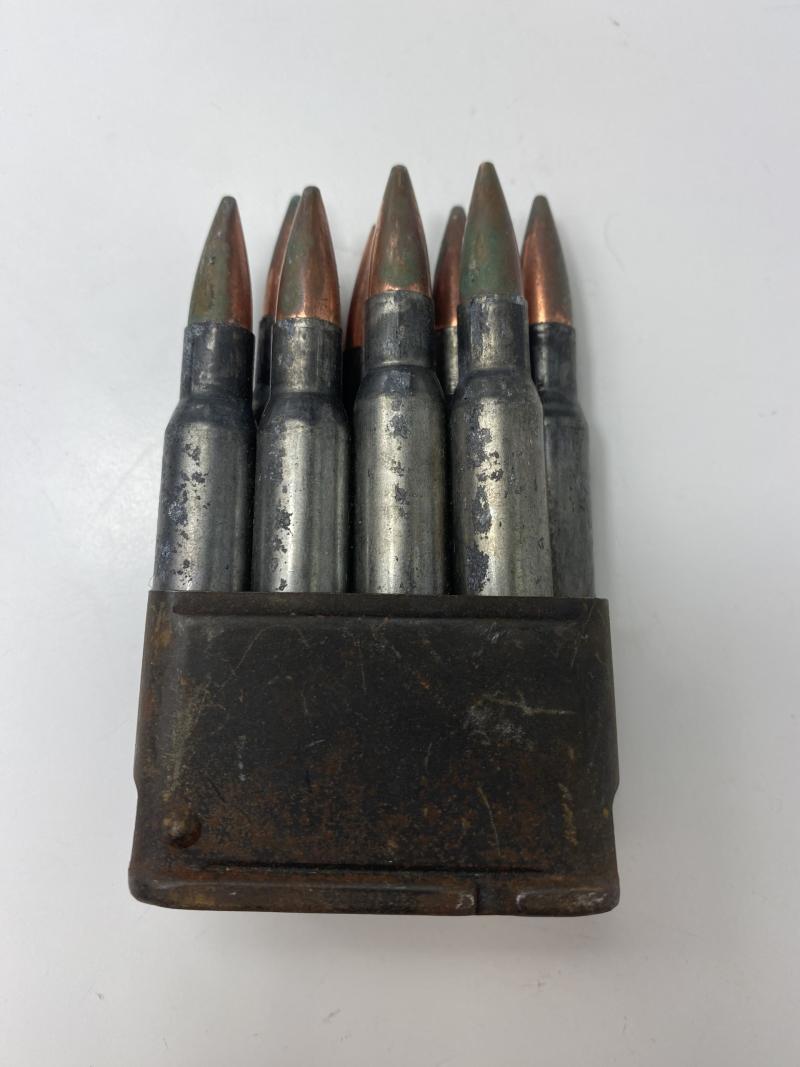 8 X .30-06 TRAINING ROUNDS IN A M1 GARAND CLIP