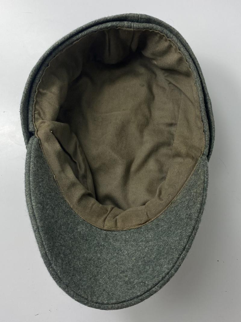 thumbnail image 2 of WW2 WH EM M43 PANZER GRAY-GREEN WOOL FIELD CAP Military HAT WITH PATCH 2 of 14