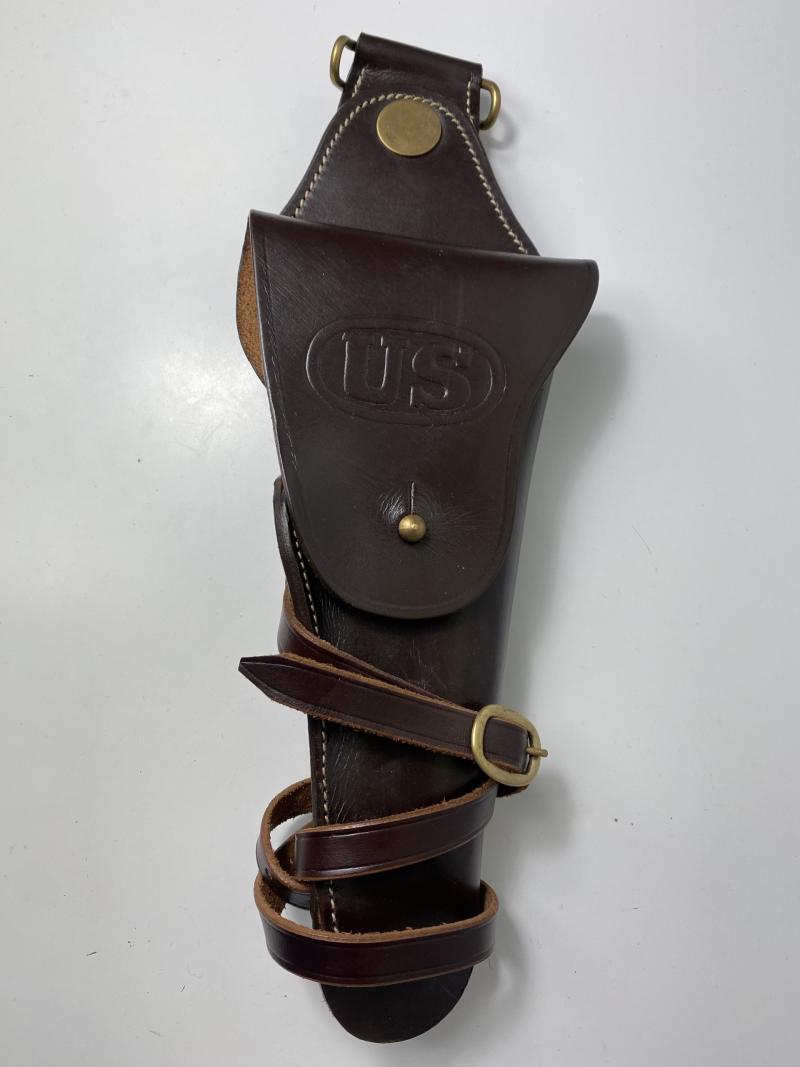 REPRODUCTION U.S. COLT M1912 SWIVEL CAVALRY HOLSTER/ .45 COLT M1911 LEATHER HOLSTER