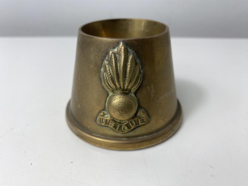 WW2 ROYAL ARTILLERY TRENCH ART INK POT