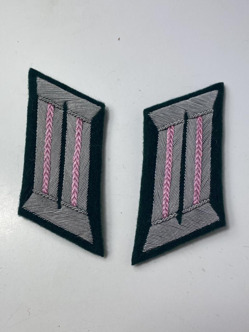 REPRODUCTION WW2 GERMAN ARMY (HEER) PANZER OFFICER COLLAR TABS