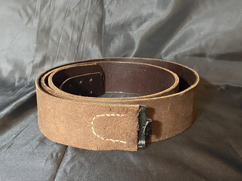 REPRODUCTION WW2 GERMAN LUFTWAFFE BROWN LEATHER BELT