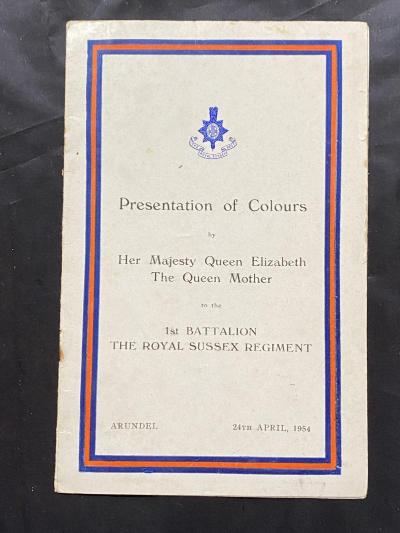 PRESENTATION OF COLOURS BOOKLET 1954