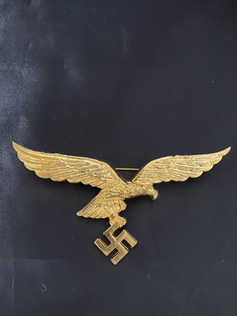 REPRODUCTION WW2 GERMAN LUFTWAFFE GENERAL’S GOLD BREAST EAGLE