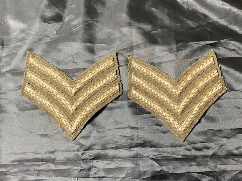 PAIR OF WW2 BRITISH SERGEANT STRIPES