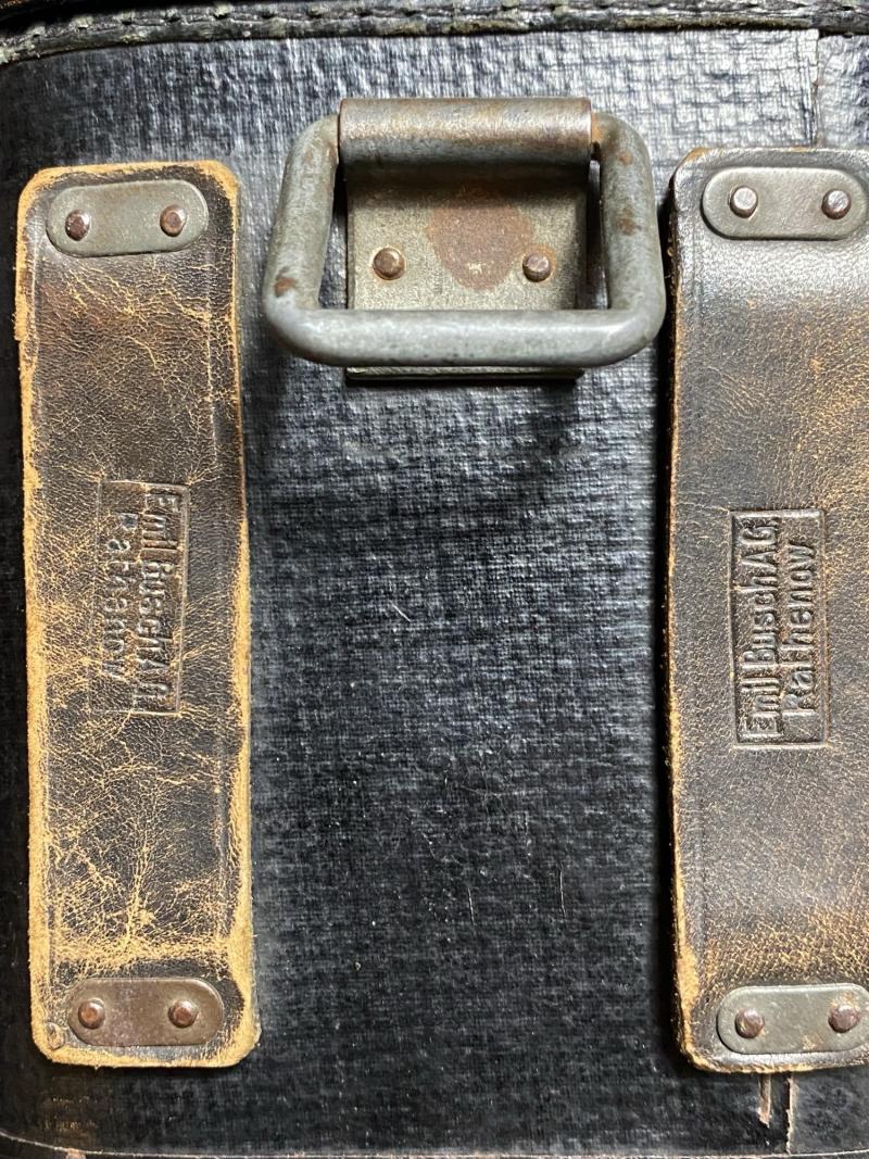 WW1 GERMAN EMIL BUSCH A-G RATHENOW, FERNGLAS 08, MILITARY BINOCULARS WITH MATCHING CASE
