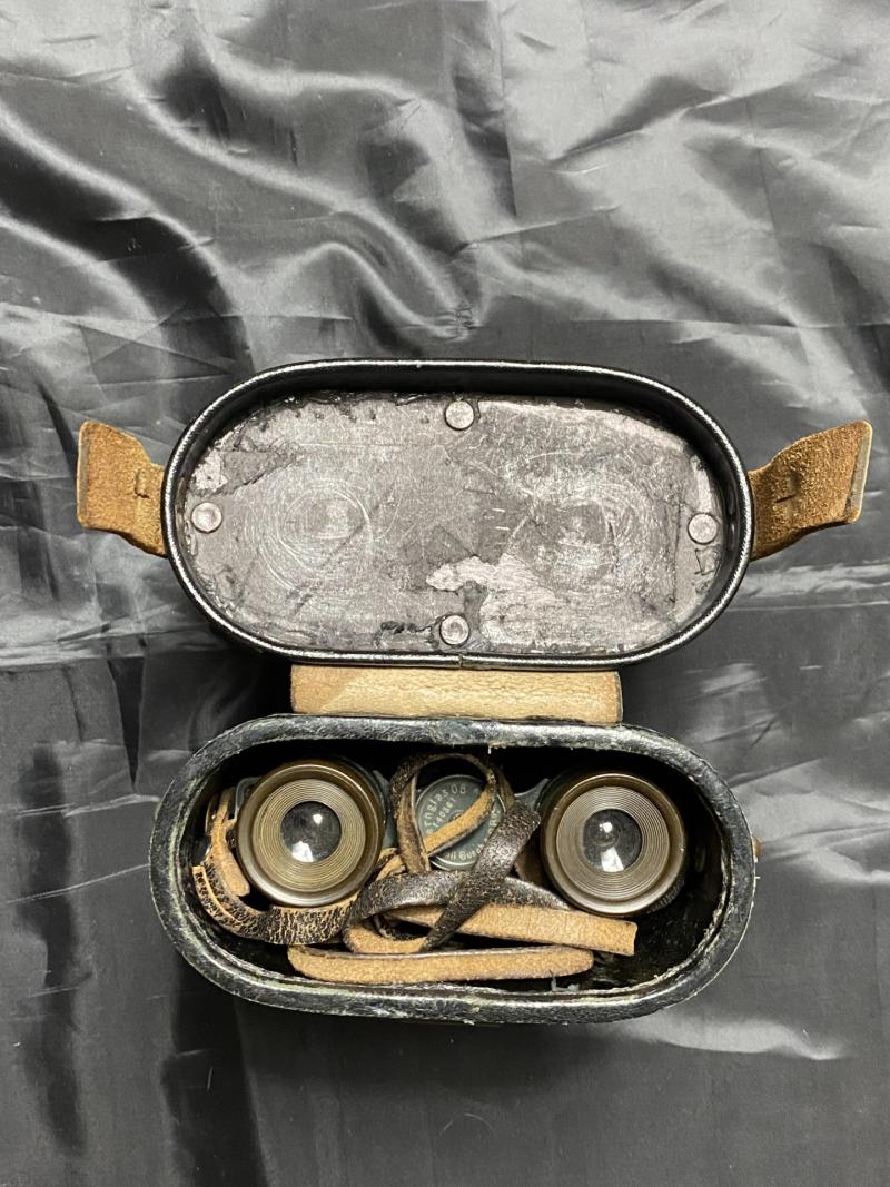 WW1 GERMAN EMIL BUSCH A-G RATHENOW, FERNGLAS 08, MILITARY BINOCULARS WITH MATCHING CASE